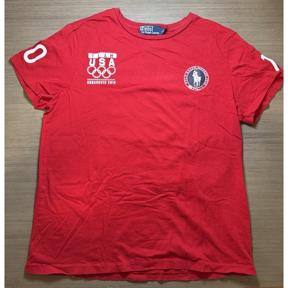 Ralph Lauren‎ Team USA Olympics Vancouver 2010 Womens Shirt Size L Polo Official